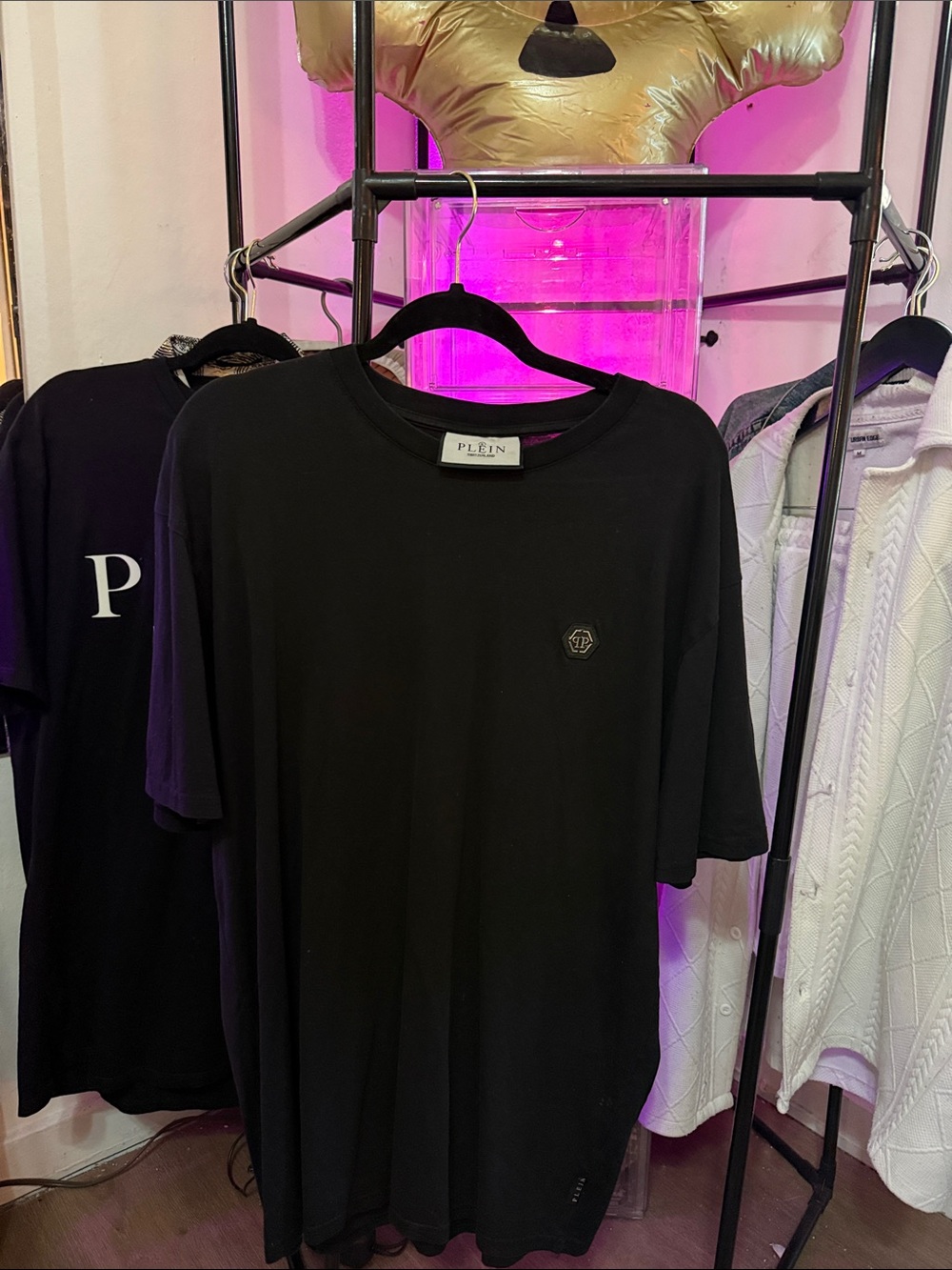Philipp Plein Black Crewneck T-Shirt with Subtle Logo